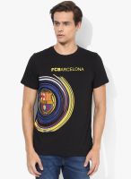 FC Barcelona Black Round Neck T-Shirt