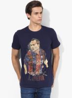 FC Barcelona Navy Round Neck T-Shirt