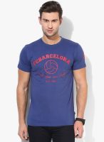 FC Barcelona Navy Round Neck T-Shirt