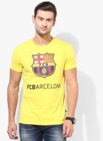 FC Barcelona Yellow Round Neck T-Shirt