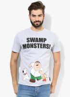 Family Guy Grey Milange Printed Round Neck T-Shirt Family Guy Grey Milange Printed Round Neck T-Shirt