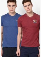 Fort Collins Pack Of 2 Multicoloured Round Neck T-Shirt