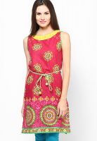 G Fuchsia Printed Kurta