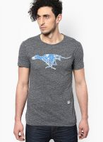 G-Star RAW Grey Printed Round Neck T-Shirts