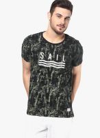 Henry and Smith Black Printed Round Neck T-Shirts
