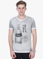 Henry and Smith Light Grey Printed Round Neck T-Shirt