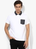 Incult White And Spot Print Polo T-Shirt
