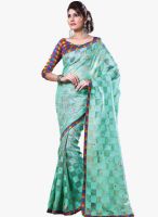 Inddus Green Printed Saree