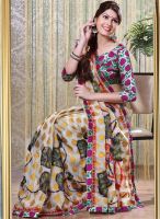 Inddus Multicoloured Printed Saree