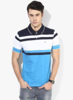 Izod Cobalt Blue Striped Polo T-Shirt
