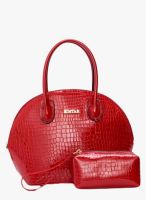 JC Collection Red Polyurethane (Pu) Handbag