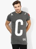 Jack & Jones Dark Grey Printed Round Neck T-Shirt