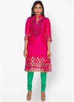 Jashn Pink Printed Kurtis