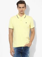 KILLER Yellow Solid Polo T-Shirts