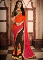 Kalista Fashions Multicoloured Embroidered Saree