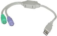 Karp USB to Dual PS/2 Converter For Keyboard and Mouse-Grey USB Adapter