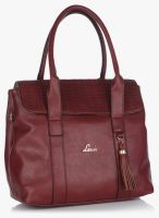 Lavie Synth Medium Burgundy Satchel Bag