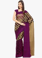 Lookslady Black Printed Saree With Blouse