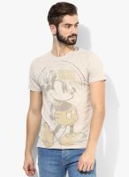 Mickey & Friends Grey Printed Round Neck T-Shirt