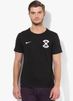 Nike As Ftbl X Number Black Football Round Neck T-Shirt