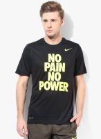 Nike Black Printed Round Neck T-Shirt