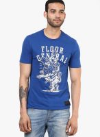 Nike AS Lebron FLOOR GENERAL Blue Round Neck T-Shirt