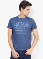 Pepe Jeans Blue Printed Round Neck T-Shirt