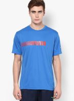 Puma Blue Solid Round Neck T-Shirts