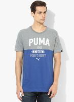 Puma Style Athl Logo Blue Tee