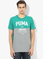 Puma Style Athl Logo Green Tee