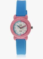 Q&Q Vp81j016y-M Blue/White Analog Watch