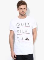 Quiksilver Classic A11 M White Round Neck T-Shirts