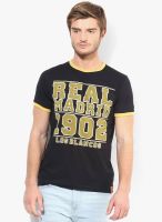 Real Madrid C.F. Black Football Round Neck T-Shirt