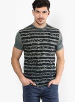 Riot Jeans Black Solid Round Neck T-Shirts