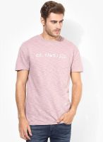 River Island Pink Round Neck T-Shirt