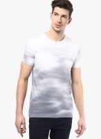 Selected Grey Solid Round Neck T-Shirts