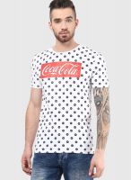 Selected White Printed Round Neck T-Shirts