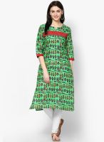 Shree Green Printed Kurtis