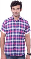 Sieko Nation Men's Checkered Casual Blue Shirt