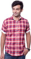 Sieko Nation Men's Checkered Casual Red Shirt Sieko Nation Men's Checkered Casual Red Shirt