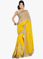 Silk Bazar Yellow Embellished Saree