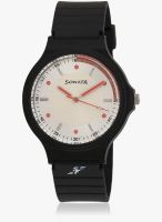 Sonata Nf7964pp03j Black/White Analog Watch