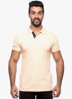 Sports 52 Wear Cream Solid Polo T-Shirt