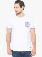 Status Quo White Printed Round Neck T-Shirt