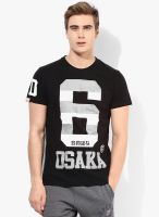 Superdry Black Printed Round Neck T-Shirt