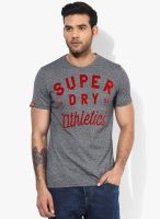 Superdry Navy Blue Printed Round Neck T-Shirt