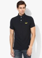 Superdry Navy Blue Solid Polo T-Shirt