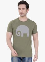 Tantra Grey Printed Round Neck T-Shirt