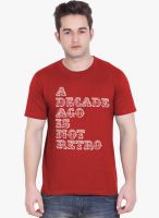 Tantra Red Printed Round Neck T-Shirts