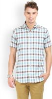 Thisrupt Men's Checkered Casual Blue Shirt